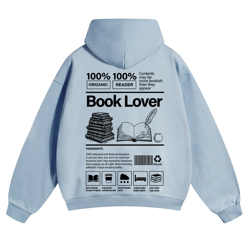 Book Lover Unisex Solid Color Hoodie wearishow