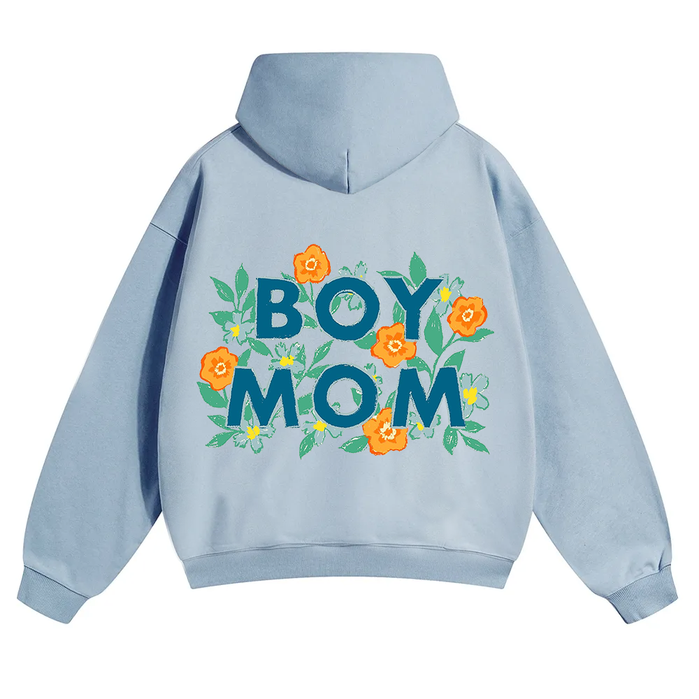 Boy Mom Unisex Solid Color Hoodie wearishow