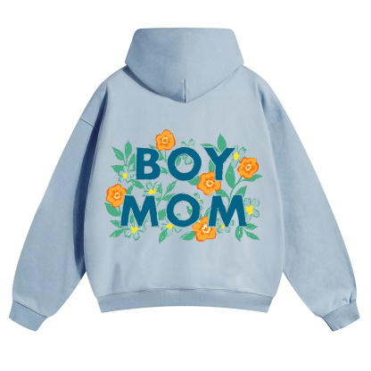 Boy Mom Unisex Solid Color Hoodie wearishow