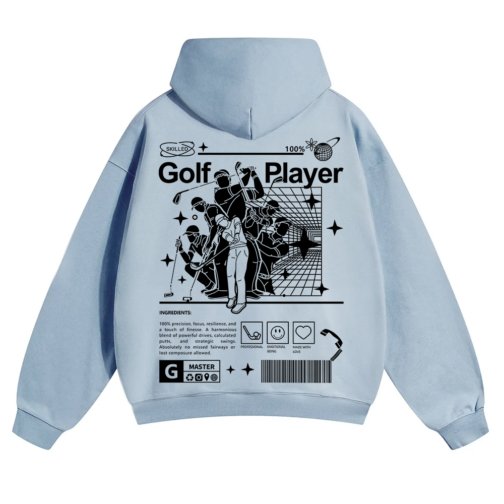 Golf Player Unisex Solid Color Hoodie wearishow