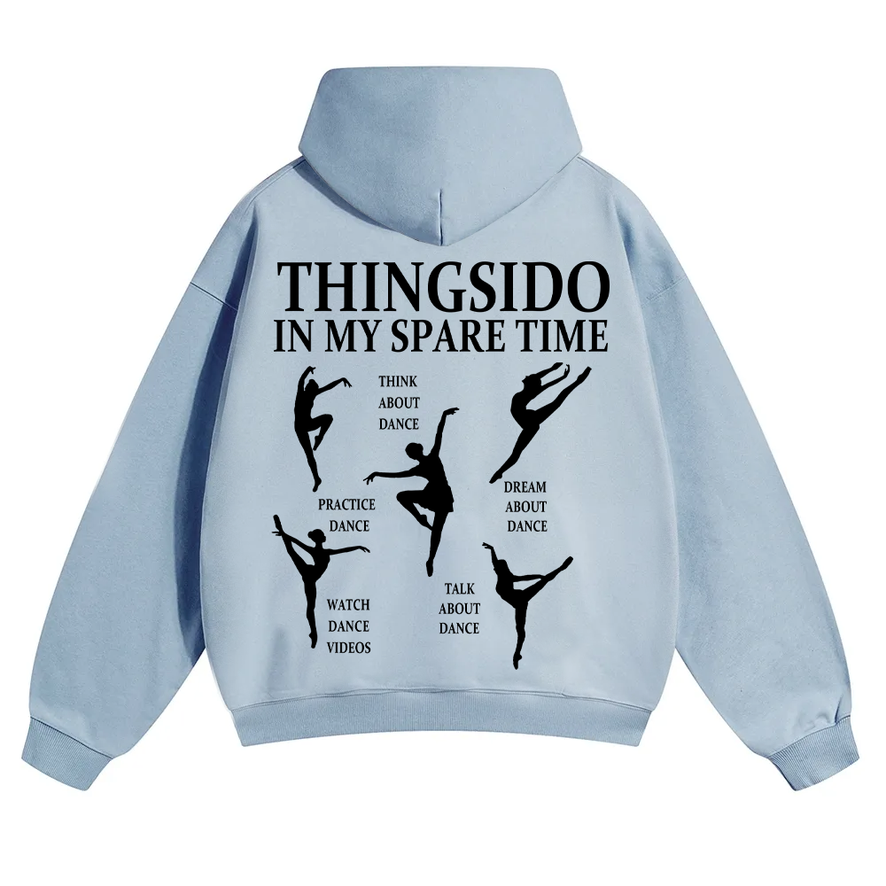Thingsido In My Spare Time Unisex Solid Color Hoodie wearishow