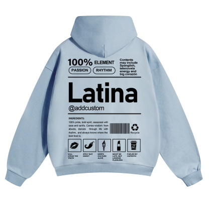 Latina Addcustom Unisex Fit Color Hoodie wearishow