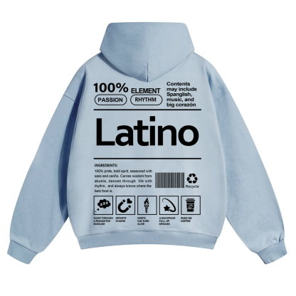 Latino Unisex Fit Color Hoodie wearishow