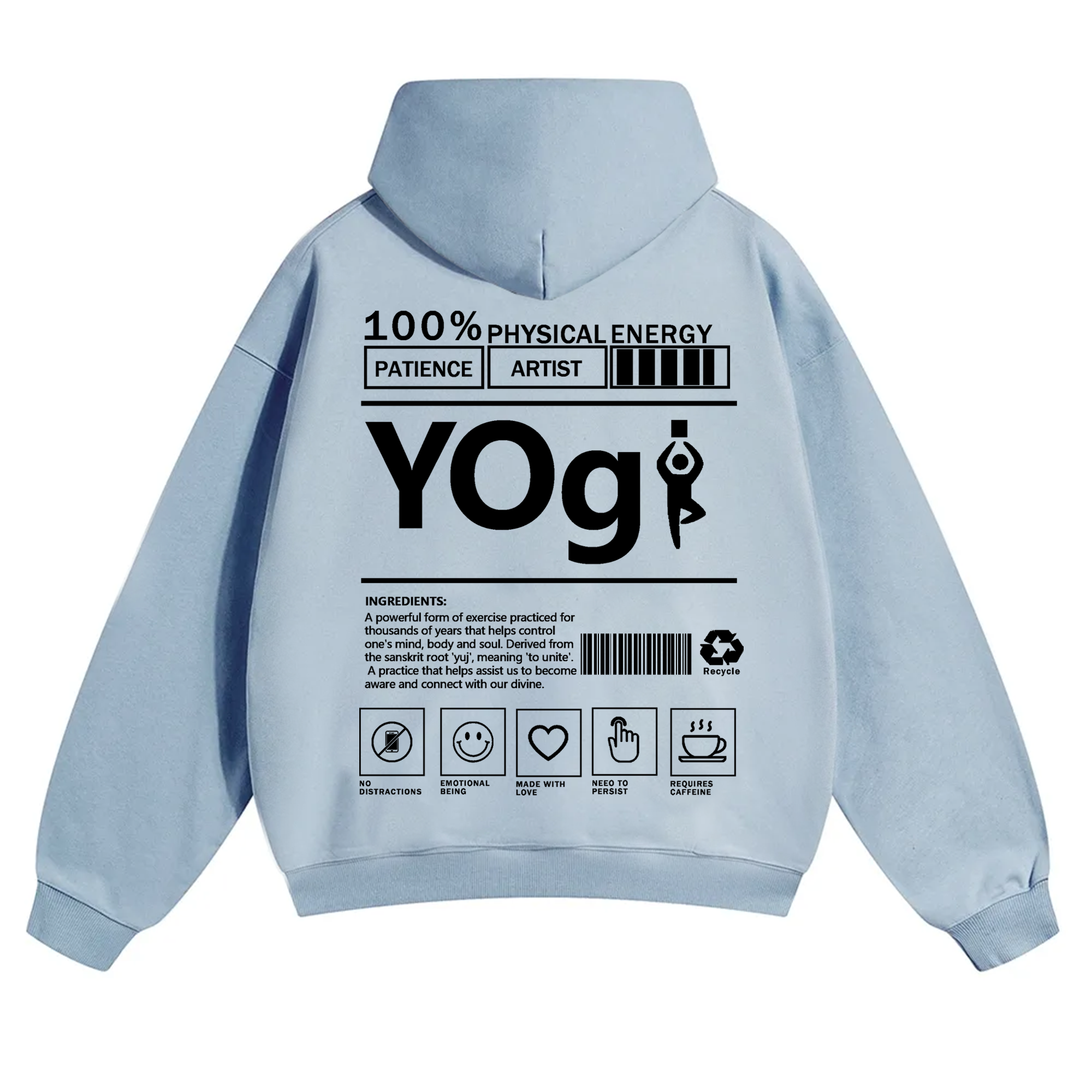 Yogi Solid Color Unisex Hoodie