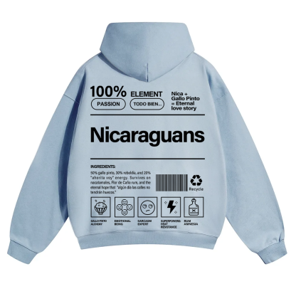 Nicaraguans Unisex Fit Color Hoodie wearishow