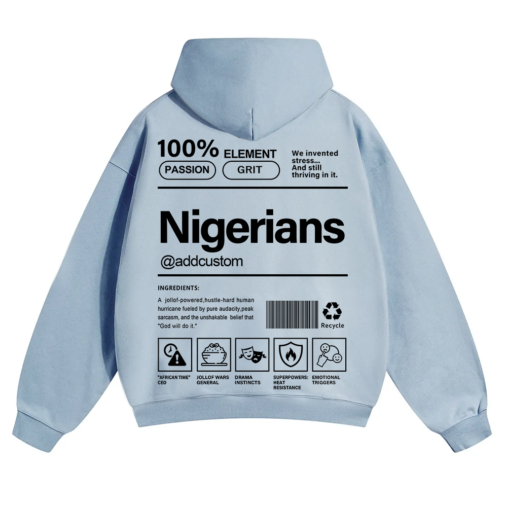 Nigerians Addcustom Unisex Fit Color Hoodie wearishow