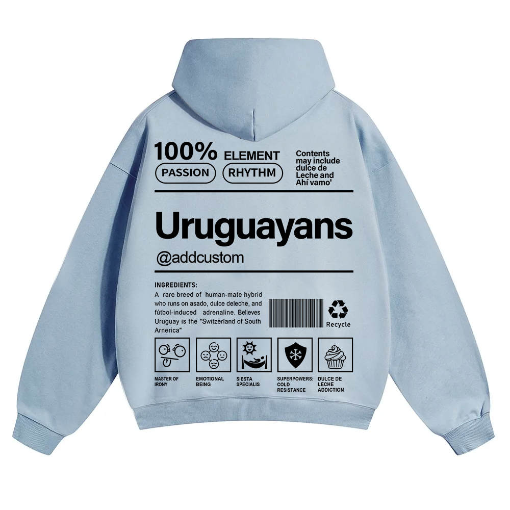 Uruguayans Addcustom Unisex Fit Color Hoodie wearishow