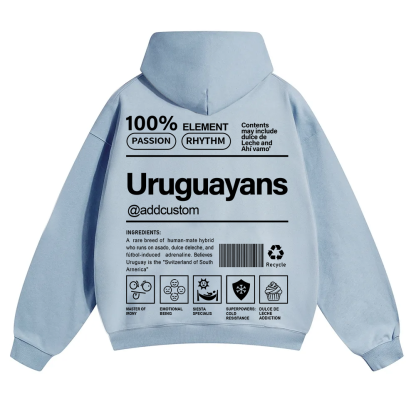 Uruguayans Addcustom Unisex Fit Color Hoodie wearishow