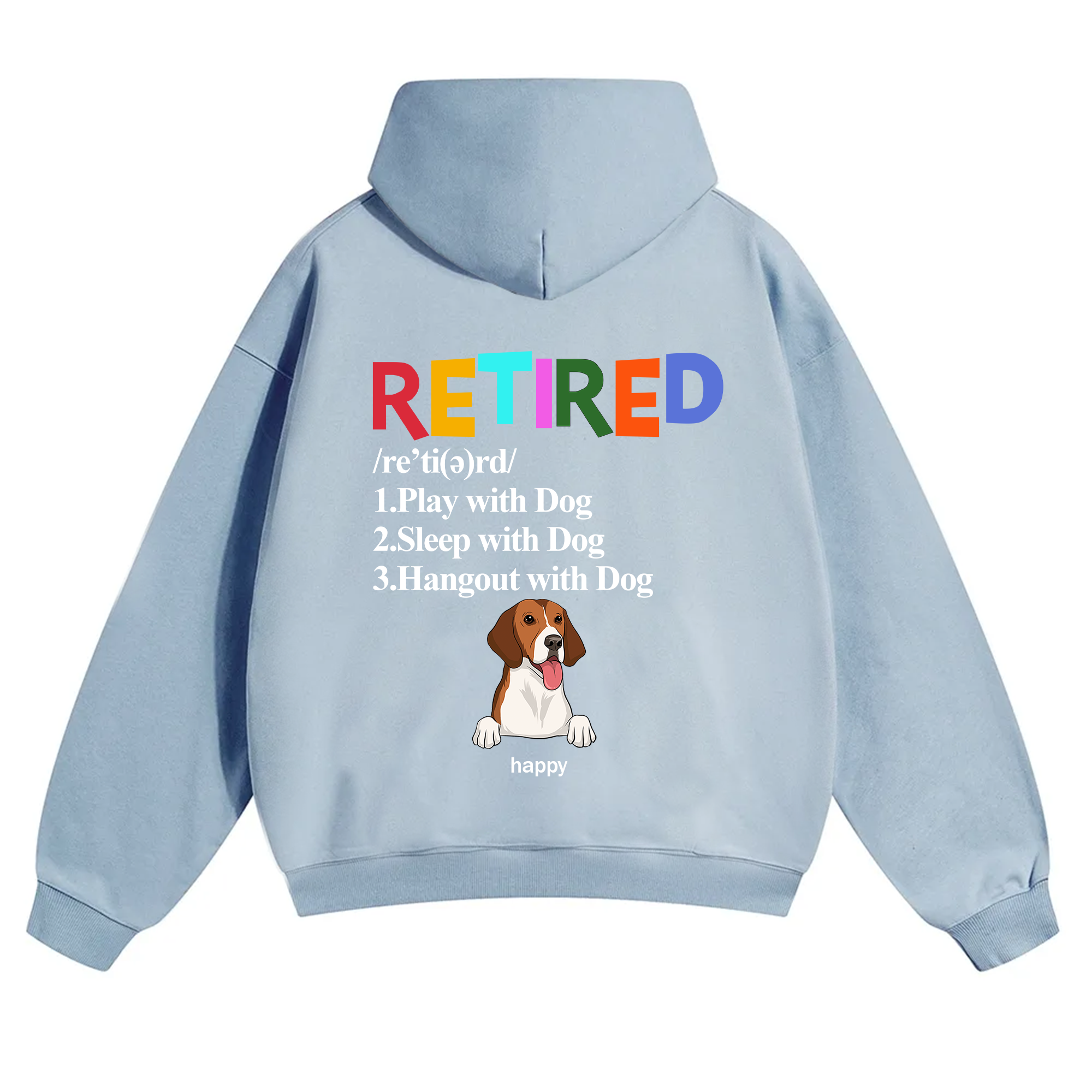 Retired,Play With Dog - Personalized Custom Unisex Hoodie