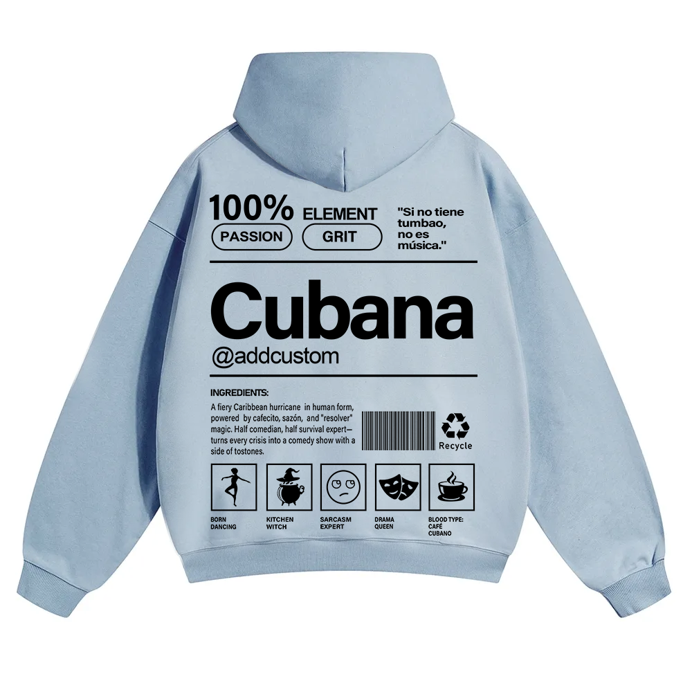 Cubana Addcustom Unisex Fit Color Hoodie wearishow