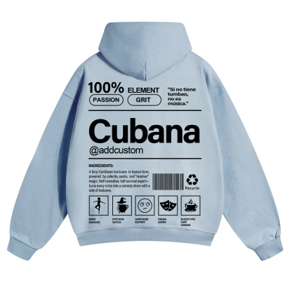 Cubana Addcustom Unisex Fit Color Hoodie wearishow
