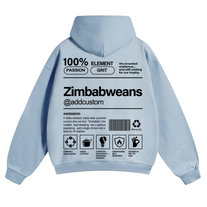 Zimbabweans Addcustom Unisex Fit Color Hoodie wearishow
