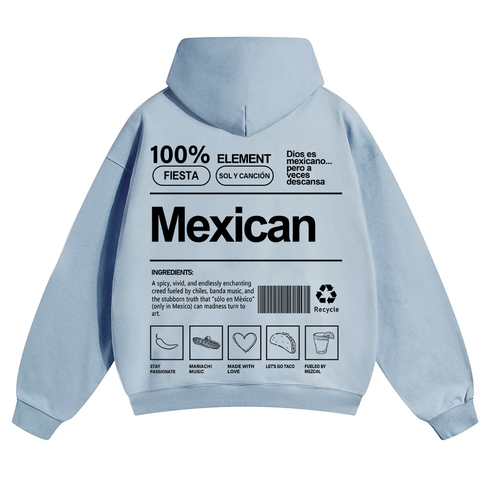 Mexican Unisex Fit Color Hoodie wearishow