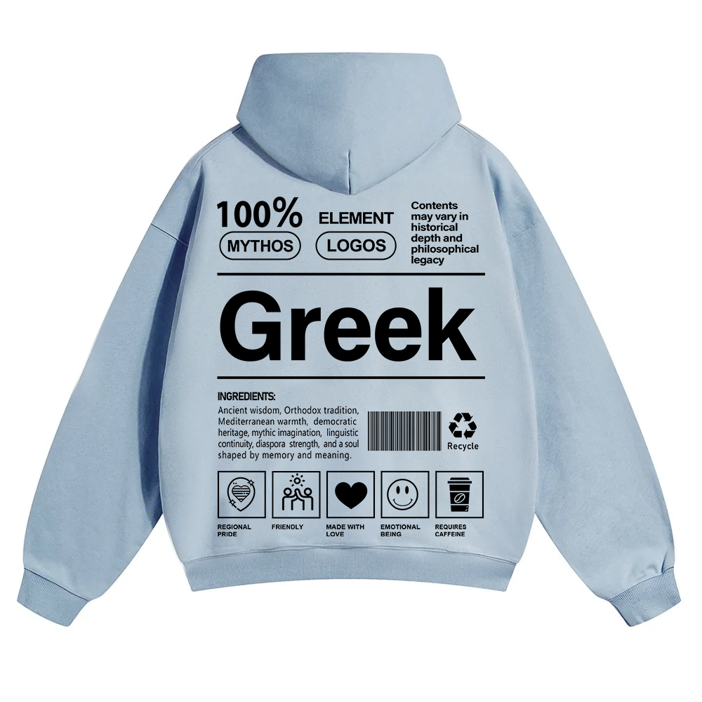 Greek Unisex Fit Color Hoodie wearishow