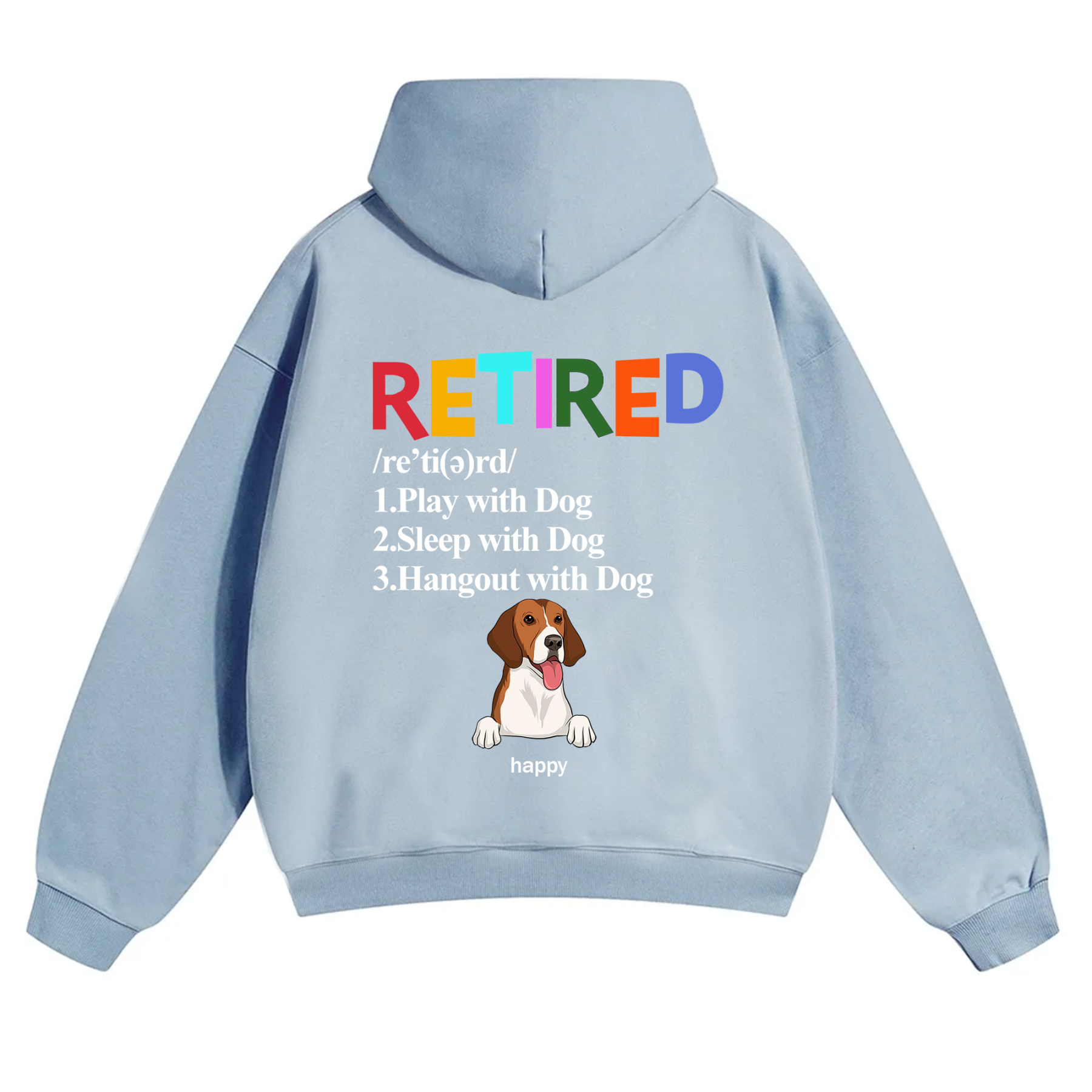 Retired,Play With Dog - Personalized Custom Unisex Hoodie