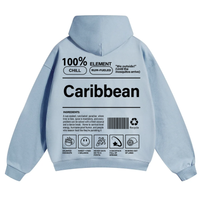 Caribbean Unisex Fit Color Hoodie wearishow