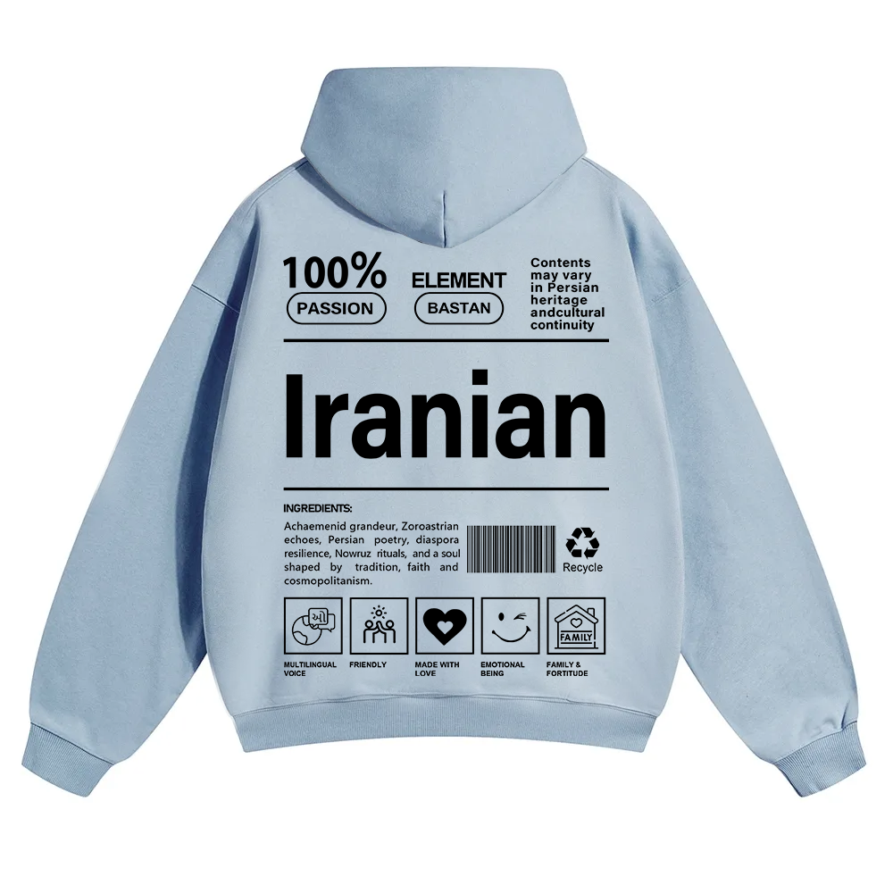Iranian Unisex Fit Color Hoodie wearishow