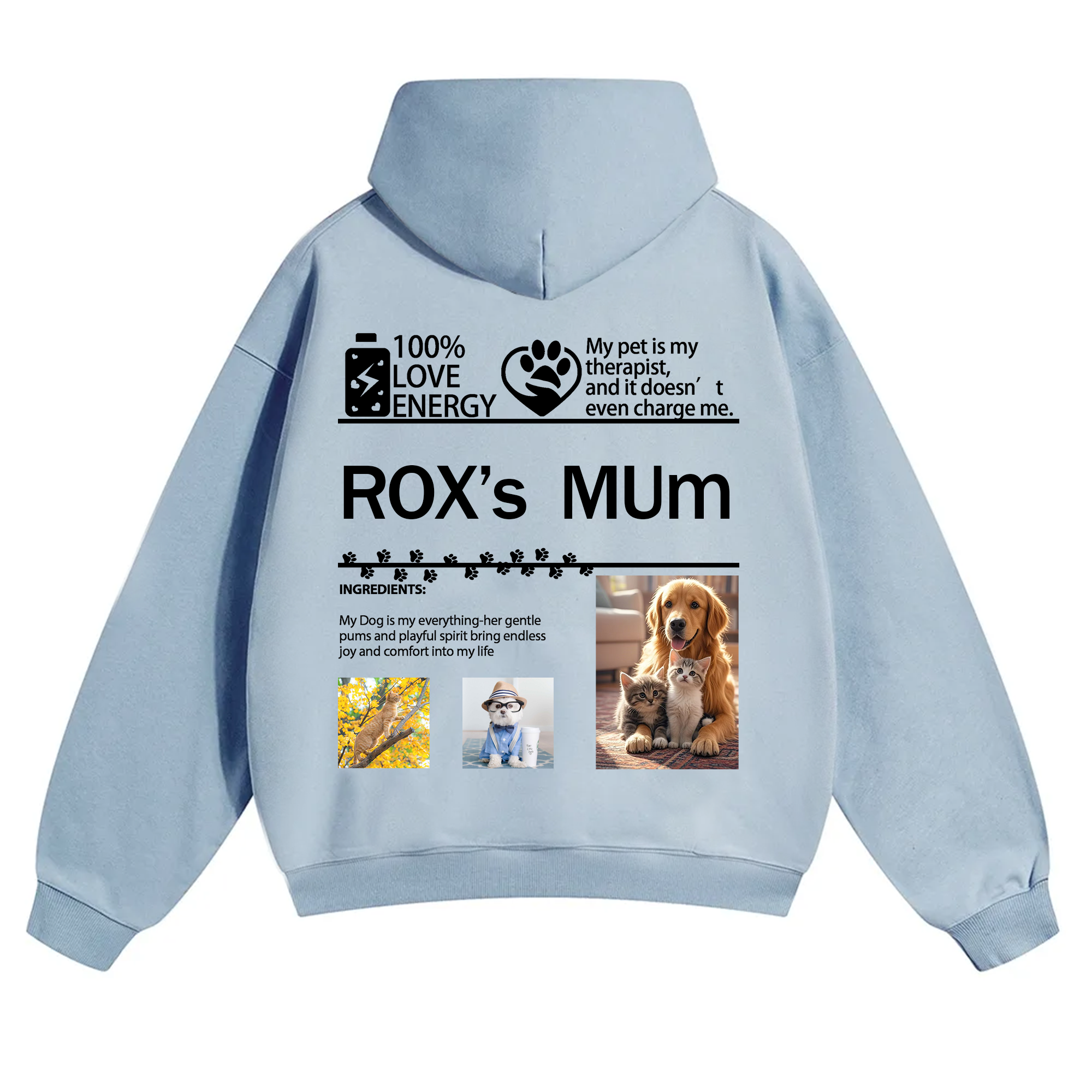 Pet Photo Creative Customized Unisex Hoodie