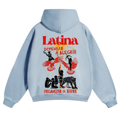 Latina Unisex Fit Color Hoodie wearishow