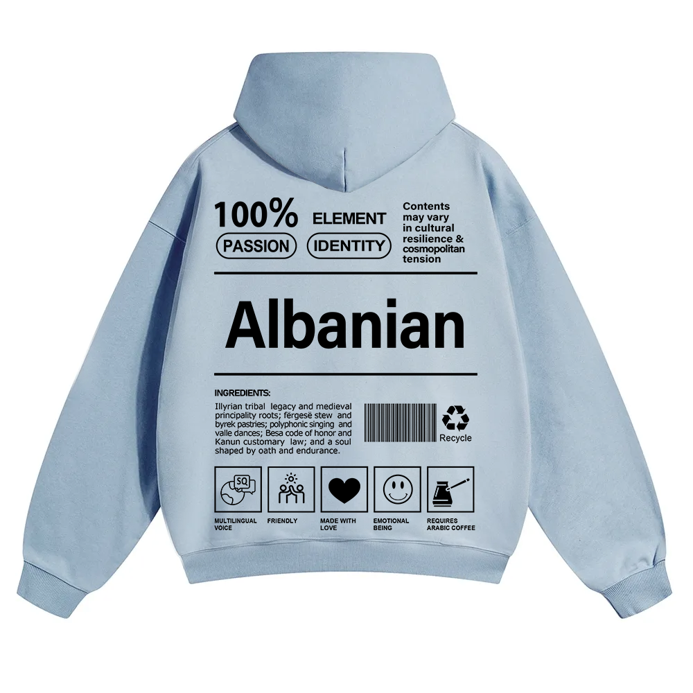 Albanian Unisex Fit Color Hoodie wearishow