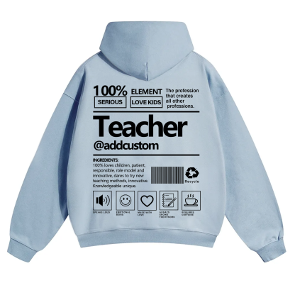 Teacher Addcustom Solid Color Hoodie wearishow