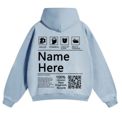 QR Code Customized Unisex Solid Hoodie