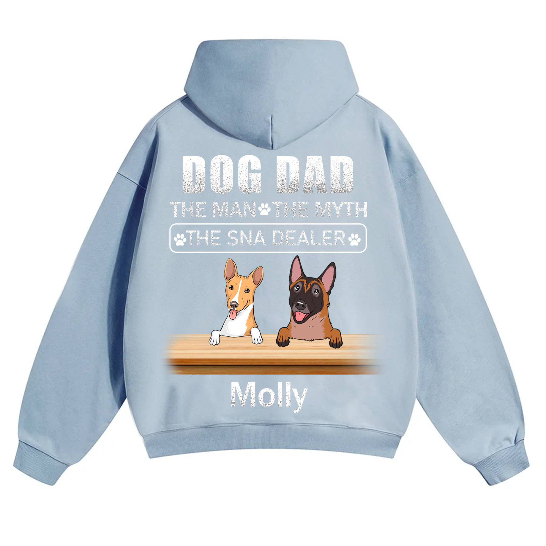 Dog Dad The Man The Myth The Snack Dealer - Personalized Custom Unisex Hoodie