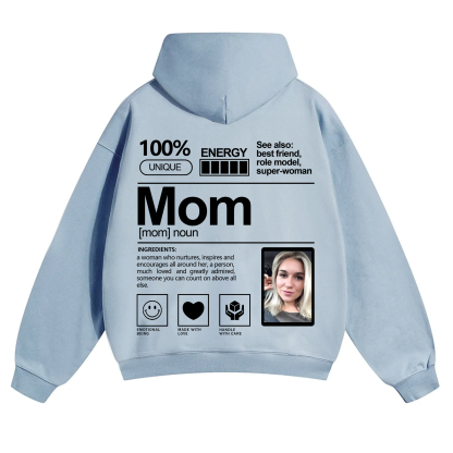 Addcustom Photo Mom Solid Color Hoodie