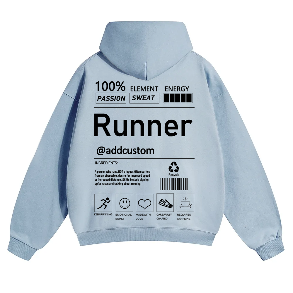 Addcustom Runner Solid Color Hoodie