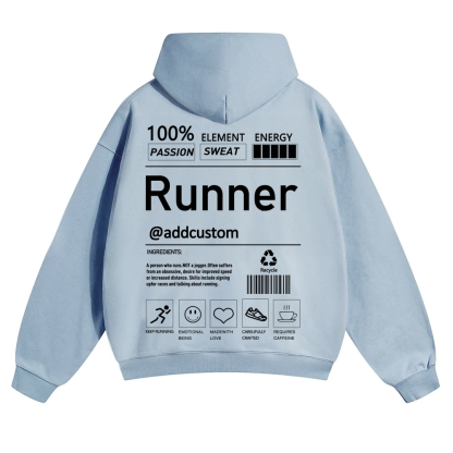 Addcustom Runner Solid Color Hoodie