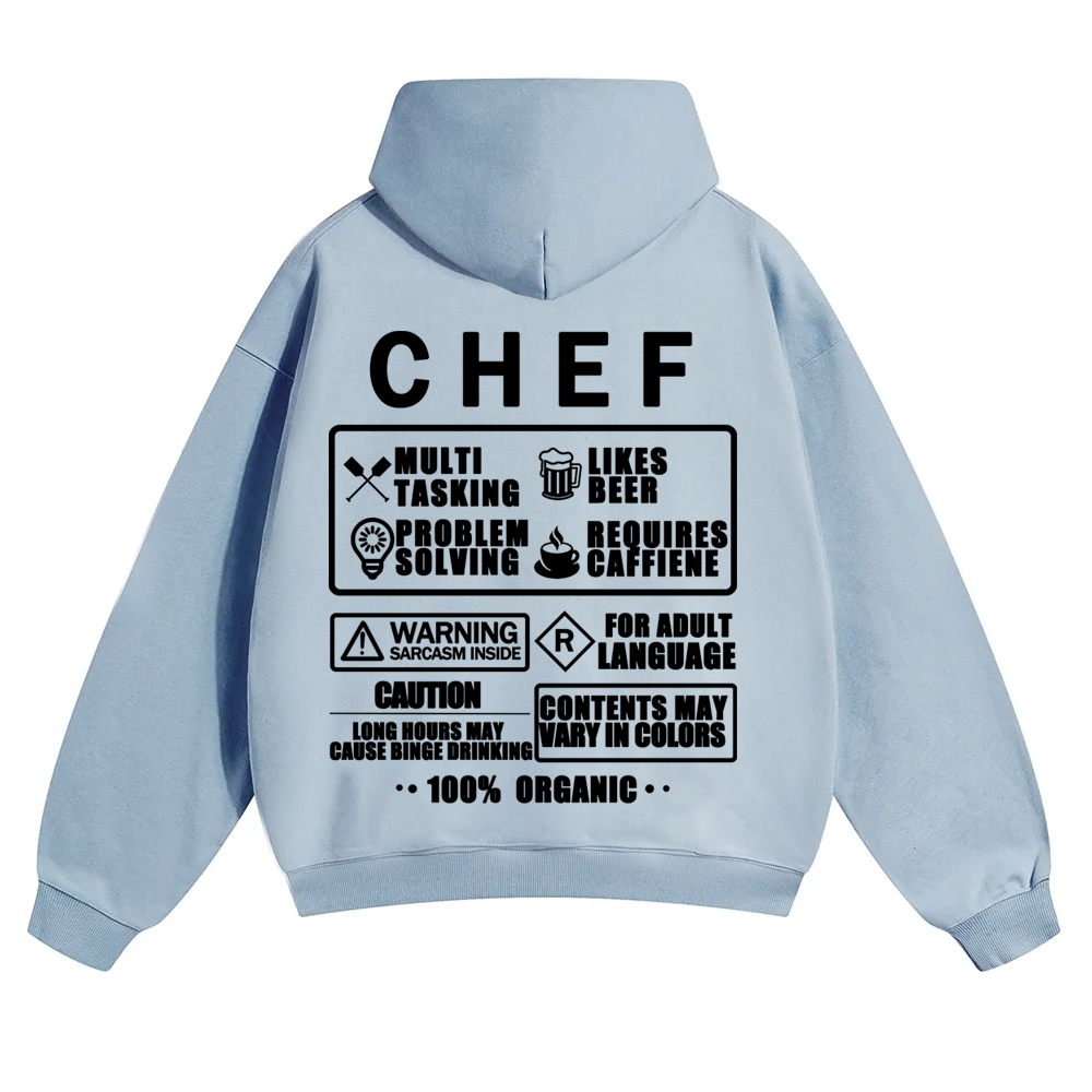 Chef Solid Color Hoodie Customscool