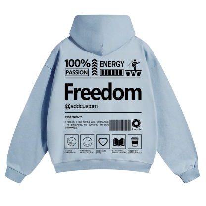 Freedom Addcustom Solid Color Hoodie