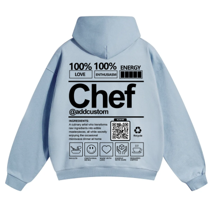 Chef Addcustom QR Code Solid Color Hoodie