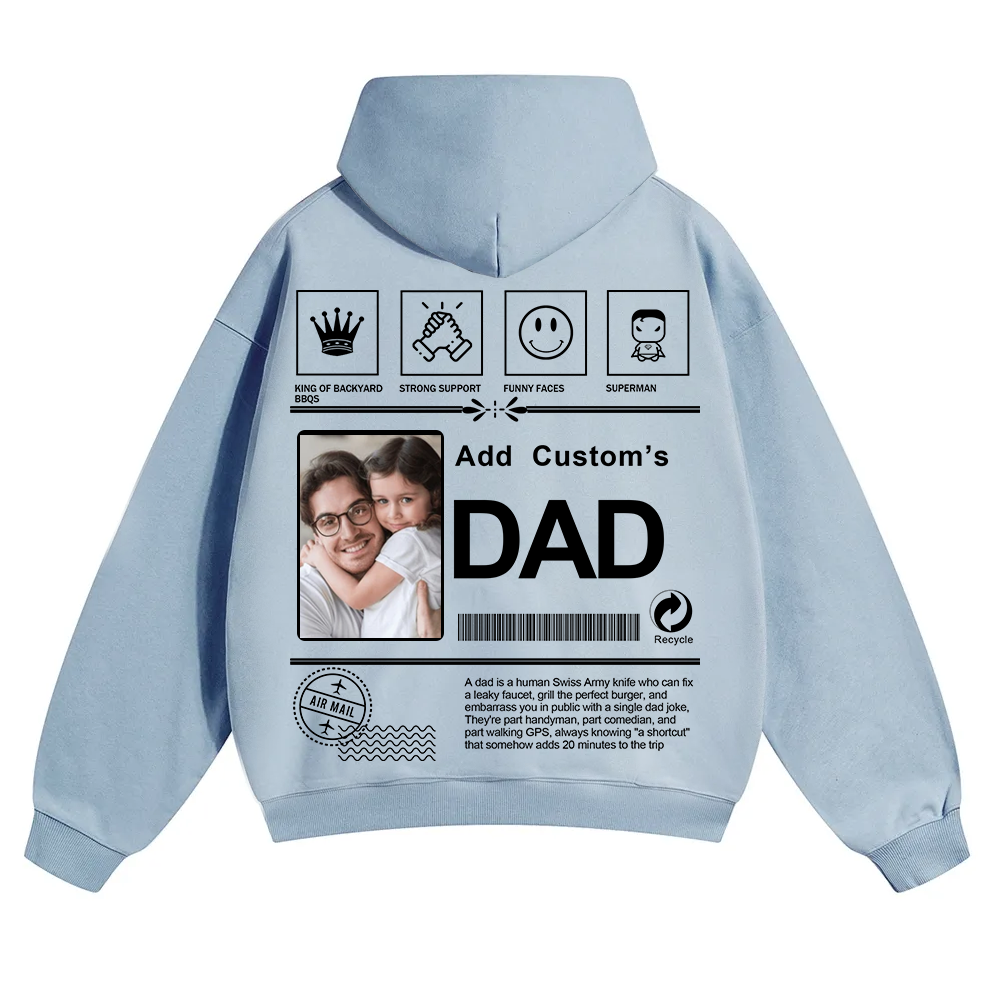 DAD Custom Solid Color Hoodie wearishow