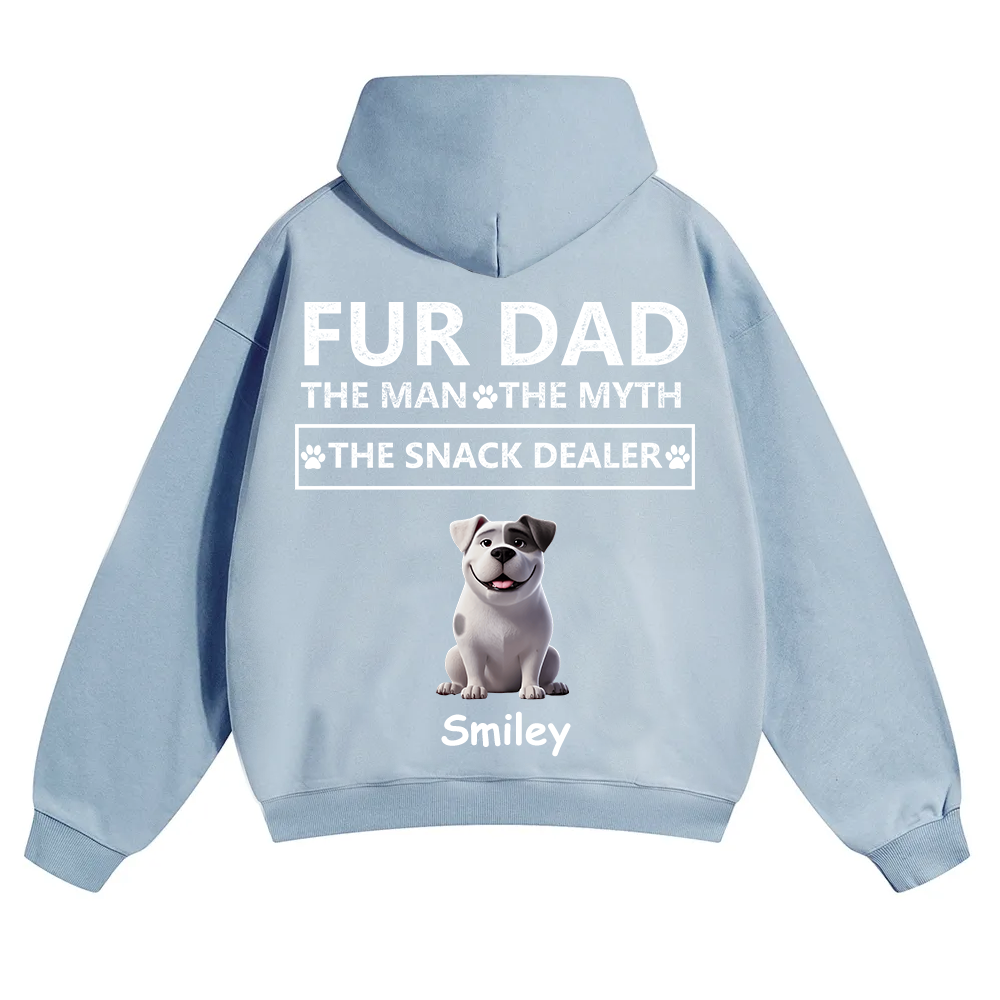 Fur Dad The Man The Myth The Snack Dealer - Personalized Custom Unisex Hoodie