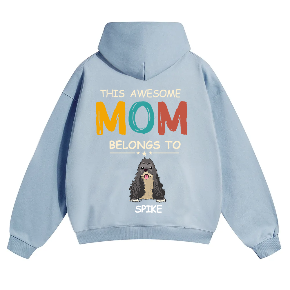 This Awesome Mom/Dad Belongs To - Personalized Custom Unisex Hoodie