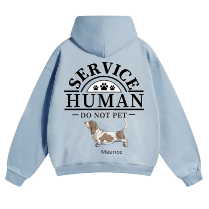Service Human, Do Not Pet 2 - Personalized Custom Unisex Soild Color Hoodies wearishow