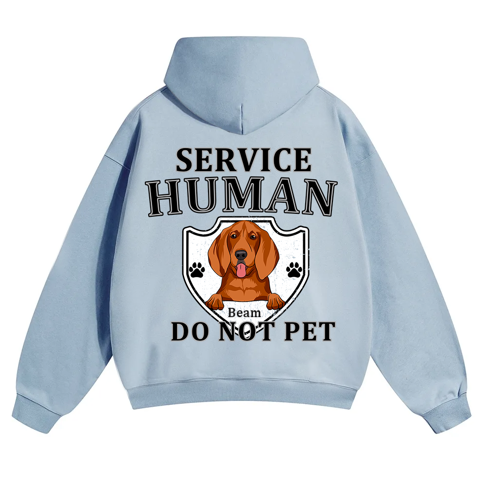  Service Human, Do Not Pet 10- Personalized Custom Unisex Soild Color Hoodies wearishow