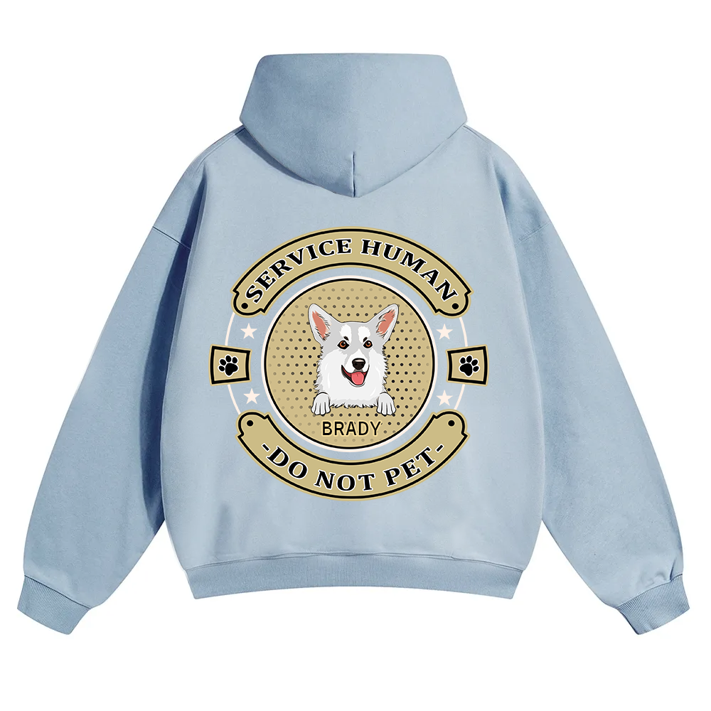 Service Human, Do Not Pet 14 - Personalized Custom Unisex Soild Color Hoodies wearishow