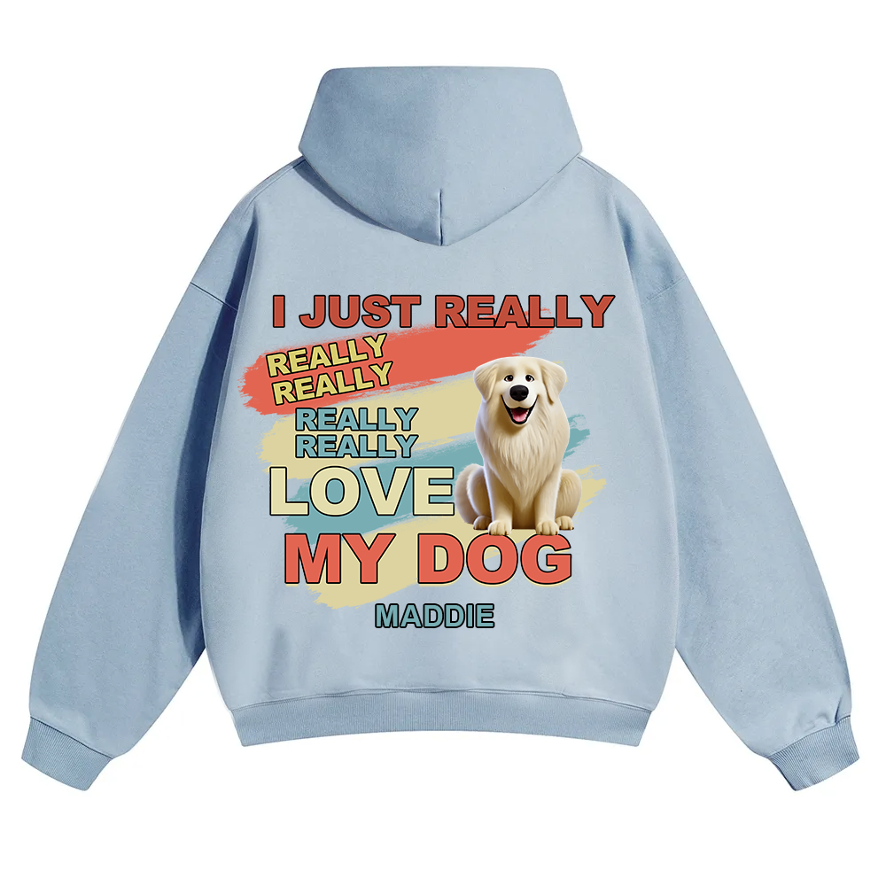 I Just Really Love My Dogs - Personalized Custom Unisex Soild Color Hoodies wearishow