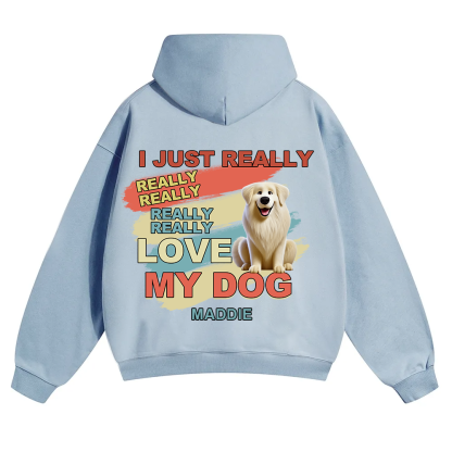 I Just Really Love My Dogs - Personalized Custom Unisex Soild Color Hoodies wearishow