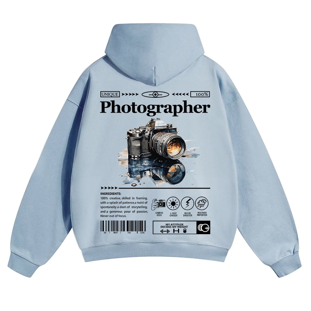 Photographer Unisex Solid Color Hoodie wearishow