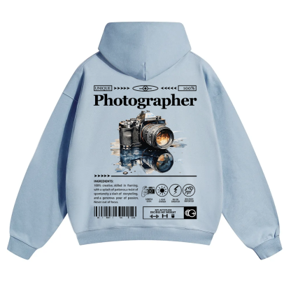 Photographer Unisex Solid Color Hoodie wearishow