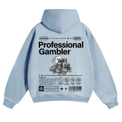 Professional Gambler Unisex Solid Color Hoodie wearishow