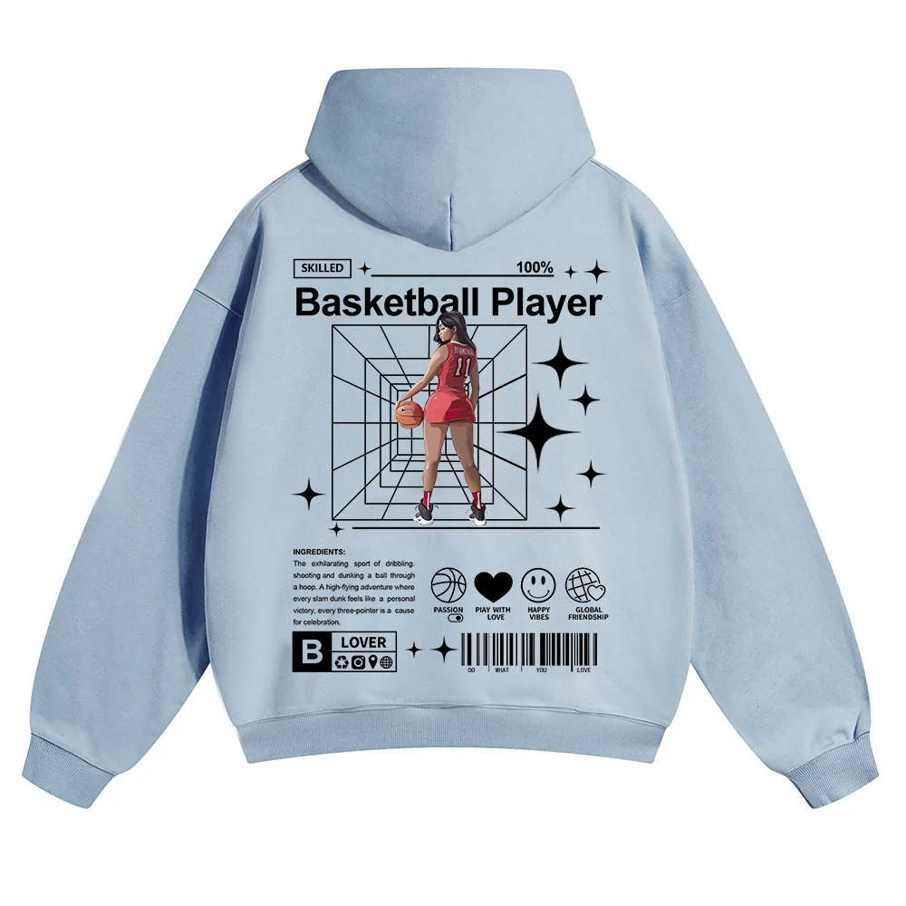 Basketball Player Unisex Solid Color Hoodie wearishow