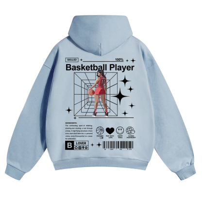Basketball Player Unisex Solid Color Hoodie wearishow