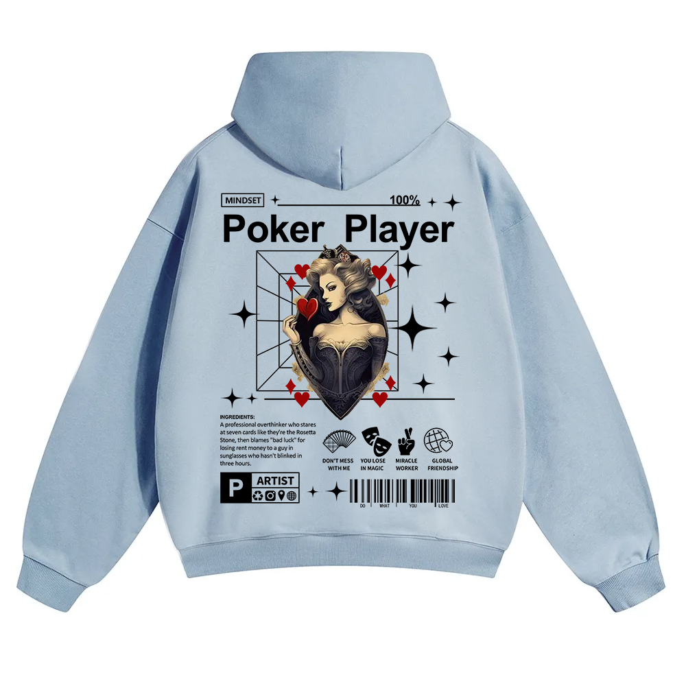 Poker Player Unisex Solid Color Hoodie wearishow
