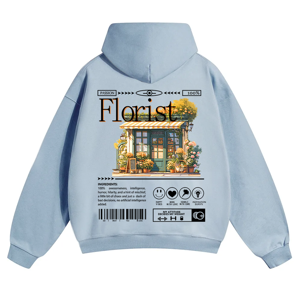 Florist Unisex Solid Color Hoodie wearishow