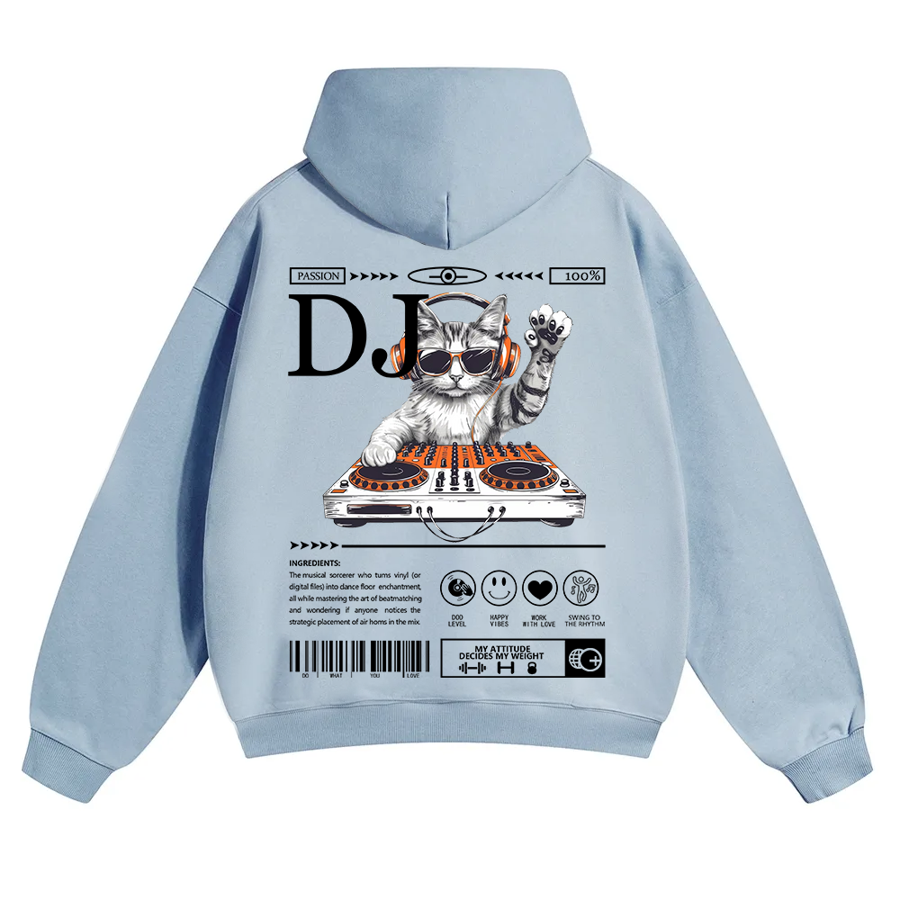 DJ Unisex Solid Color Hoodie wearishow