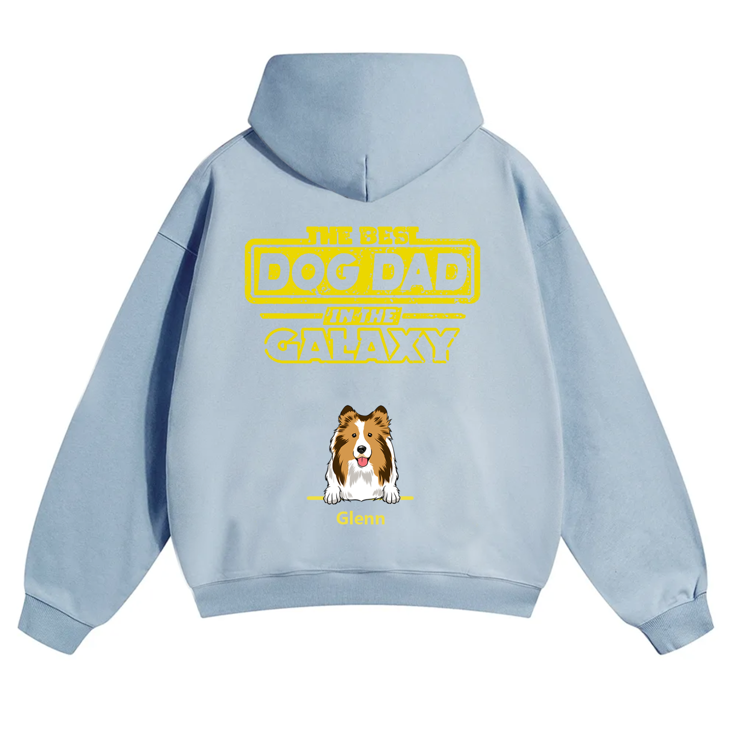 The Best Dog Dad In The Galaxy - Personalized Custom Unisex Hoodie